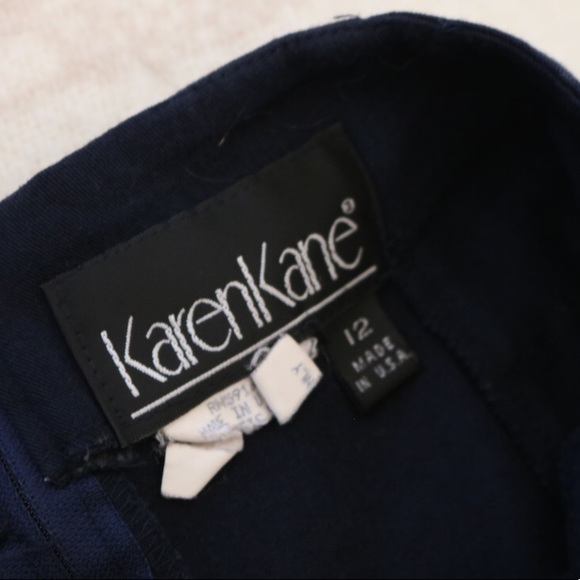 Classic | Karen Kane Navy Midi Skirt - Picture 3 of 6